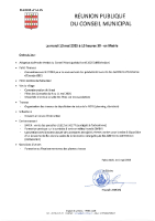 Ordre du jour CM du 13 mai 2025
