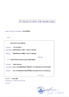 Mariage. Publication du 13-05-2025 / BROSSE & MATHELIN