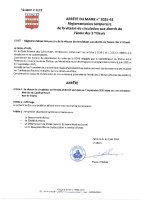 A_2025-43 / Arrêté de règlementation temporaire de vitesse aux abords de l’école – 5 juin au 7 septembre 2025