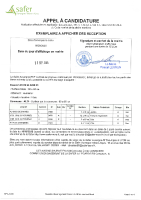 SAFER / Appel à candidature parcelles U0498, U0499 et U0500