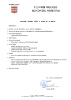 Ordre du jour CM du 7 octobre 2025