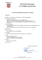 Ordre du jour CM du 3 novembre 2025