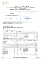 SAFER / Appel à candidature / Parcelles U0545 ,U0546, U0547, U0548 et U0821 / 7 octobre 2025