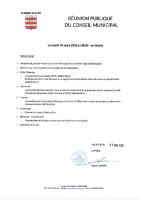 Ordre du jour CM du 10 mars 2026