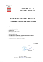 Ordre du jour CM du 20 mars 2026